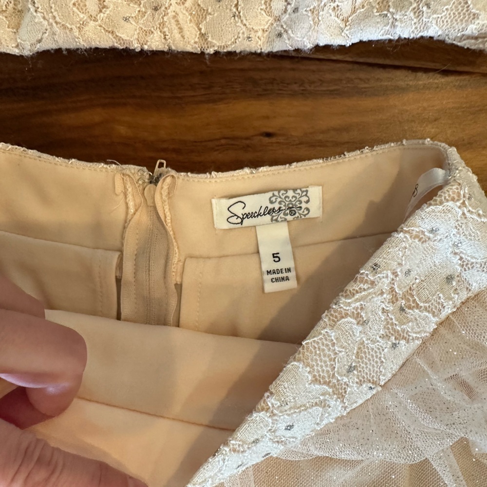Speechless Glittery Light Pink Mini Skirt Two Piece size 5 - Picture 7 of 7